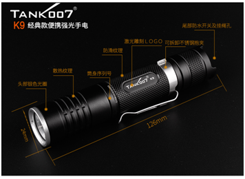 执勤手电筒批发厂家 探客TANK007手电筒十大品牌