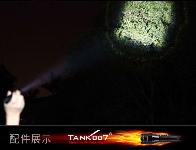 夜驴骑行强光手电筒TK737迷你调焦户外装备tank007 